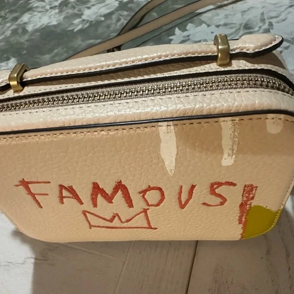 Famous Cream Leather Crossbody Bag - Picture 2 of 16